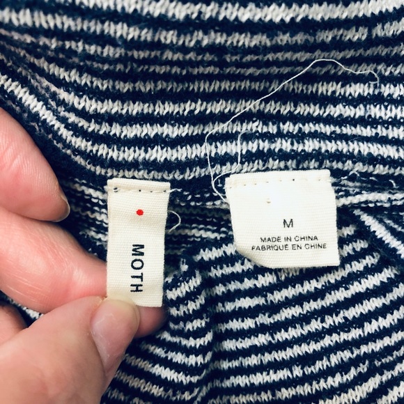 Moth Anthro Striped Margate Mock Neck Pullover M - Picture 8 of 8